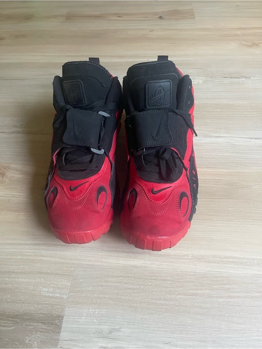 Nike Red and Black Men's High-Top Sneakers